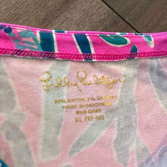Lilly Pulitzer Pink Pattern Casual Dress Women Small or Kids XL‎ Bin K-47 - Picture 3 of 6